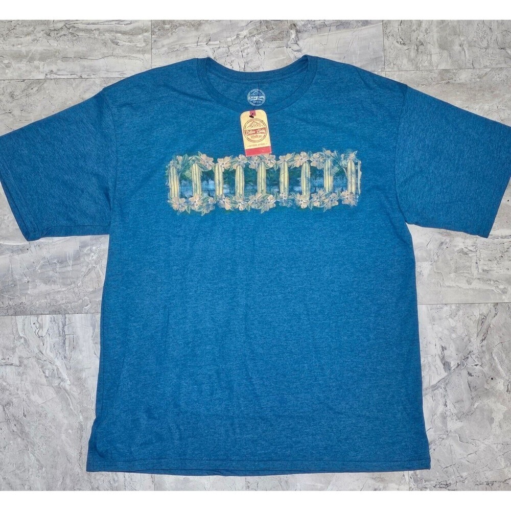 Cotton Links Vintage Mens Outdoor Apparel 2XL T-shirt Midnight Mist NWT Surf